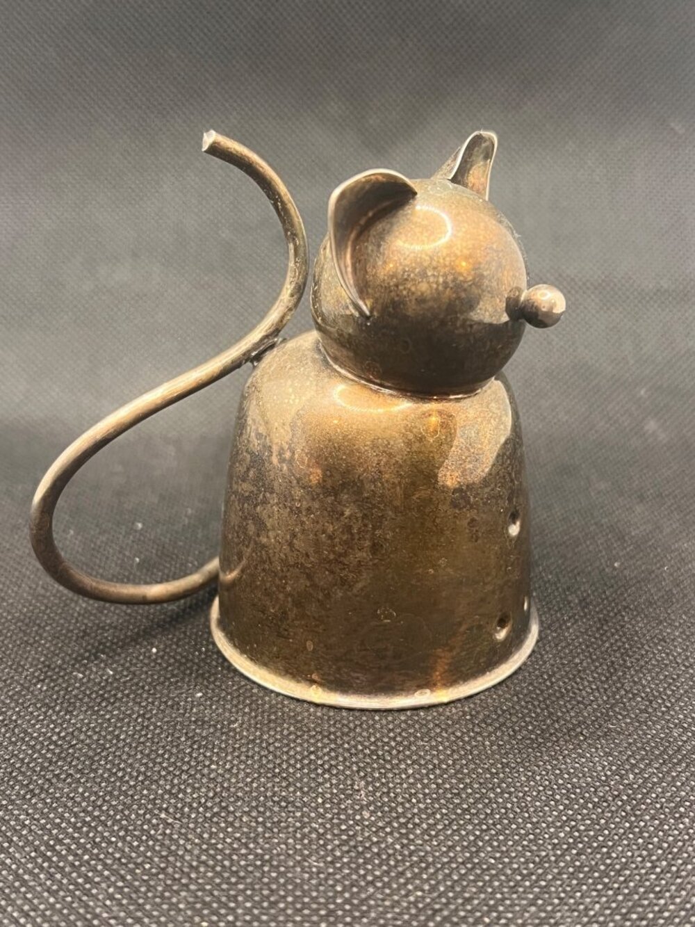 Vintage 1964 Napier Fat Cat Jigger #234 Silverplate 1 Oz Figural Barware Bertoll - Picture 8 of 15
